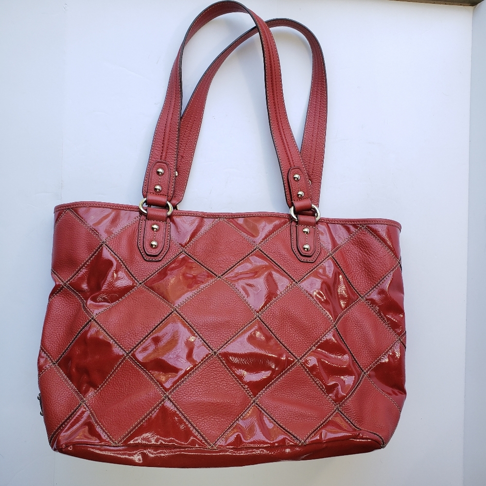 Tignanello Large Patchwork Leather Shoulder Tote - image 1